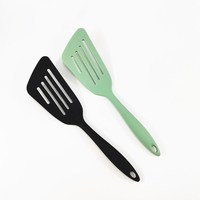 Utensílios de cozinha espátula de silicone, turner antiaderente com cabo longo, pá de bife fritar, ovos e cozinha