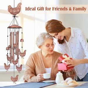 Hen Wind Chimes Outdoor Giraffe Gifts for Women/Men/Mom/Wife/Grandma Birthday Gifts Memorial Gift Metal <b>WindChime</b> - Product Image 4