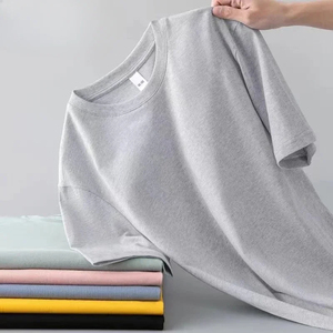 T-shirt de sport personnalisé pour homme, 100 % coton, manches courtes, col personnalisé, couleur unie, haute qualité, usine OEM, séchage rapide - Product Image 2