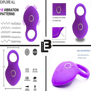 Hot Sale Silicone Purple Rubber Male Penis <strong>Ring</strong> Products for Men Sex Toy Strong <strong>Vibration</strong> Delay Ejaculation <strong>Cock</strong> <strong>Ring</strong> - Product Image 3