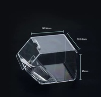 Maßgefertigte Acryl-Süßigkeitendose PMMA Vinyl Runde Seiten Lebensmittelsicher Zuckerbehälter Ladenorganizer 5 Fächer Modern