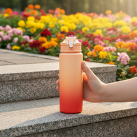 Bouteille d'eau de sport Pop-Top sans BPA à gradient de vente chaude pour la rentrée scolaire
