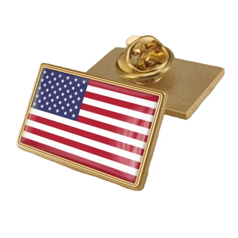 Stripes Flag American Badge And Flag Lapel Pin Badge Stars Metal Badge For USA Patriots Soft Enamel Pin