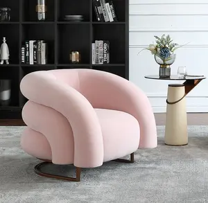 Modern design luxury quality italian style high back single fabric small sofa