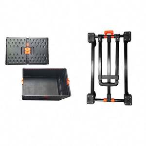 Chariot de courses rétractable pour supermarché, léger, imperméable, durable, pliable, à 4 roues, en plastique - Product Image 2