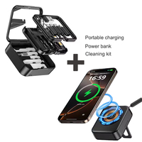 Accesorios multifuncionales Cable de carga rápida Caja de soporte para teléfono Conveniente nuevo Kit de limpieza electrónica Caja de regalo de cable Usb