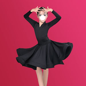 Traje de Baile de Salón para Niñas, Trajes de Baile Latino para Niños, Actuaciones, Competiciones, <span class=keywords><strong>Jazz</strong></span>, Disfraz Latino, Ropa Suave para Escenario - Product Image 3