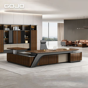 โต๊ะทำงานผู้บริหารรูปตัวแอล ดีไซน์ทันสมัย คุณภาพสูง ทำจากไม้ เฟอร์นิเจอร์สำนักงานเชิงพาณิชย์ พร้อมตัวเลือกปรับระดับความสูงตามหลักสรีรศาสตร์ โต๊ะผู้บริหารสำหรับสำนักงาน - Product Image 1