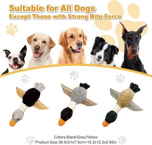 Jouet en peluche couineur pour chien, motif canard mignon, vente en gros pour fournisseurs d'articles pour animaux de compagnie - Product Image 5
