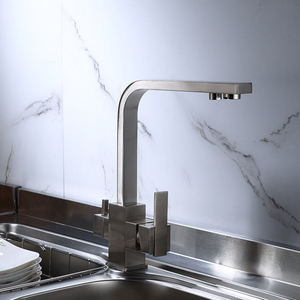 <span class=keywords><strong>Rubinetto</strong></span> Quadrato in Acciaio Inox 304 <span class=keywords><strong>a</strong></span> <span class=keywords><strong>Tre</strong></span> Vie per Acqua Calda e Fredda, Purificazione dell'Acqua Potabile Diretta per Lavello da Cucina - Product Image 5