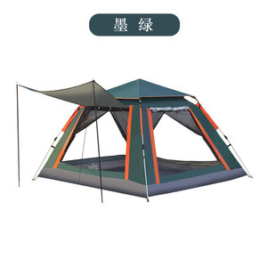 เต็นท์แคมป์ปิ้งเปิดเร็วอัตโนมัติ สีเขียวเข้ม สี่ด้าน กันน้ำ ป้องกันแสงแดด สำหรับครอบครัว ใช้กลางแจ้ง - Product Image 6