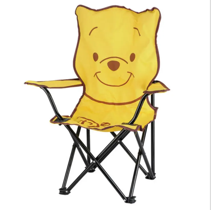カスタム子供ポータブルメタルフレーム漫画生地カラフルなキャンプピクニック折りたたみ椅子