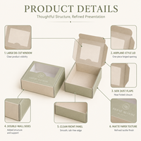 Boîtes à macarons, pâtisseries et biscuits personnalisées, mini, de luxe, durables, biodégradables, avec fenêtre transparente