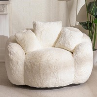 Sofá Cama Minimalista Moderno Transfronterizo, Sillón de Lectura Acolchado Extra Grande y Suave, Espuma Triturada, Resistente a Arañazos y al Cabello