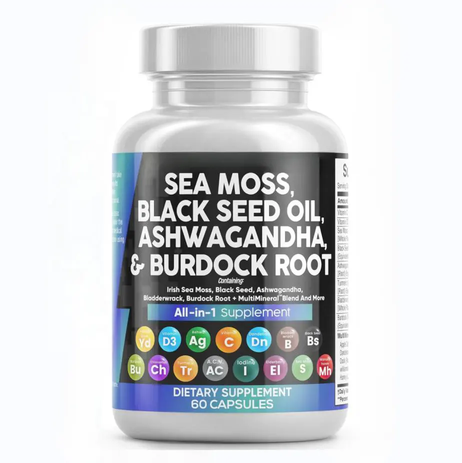 OEM/ODM Himalayan Shilajit Supplement Ashwagandha Sea Moss Black Seed Oil Capsules Blended Vitamin   Mineral Supplements