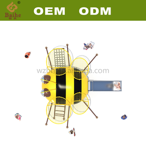 Baihe sắt PE loạt tùy chỉnh ong hình sân chơi thép trượt thiết bị trẻ em sân chơi ngoài trời với leo núi - Product Image 3