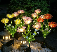 Lampe solaire à fleurs lumineuses simulées, étanche IP65, pour décoration extérieure de jardin, de Noël et de scènes festives