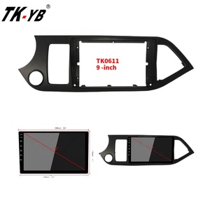 Panneau de navigation automobile ABS de haute qualité TK-YB 9 pouces pour <span class=keywords><strong>Morning</strong></span> LHD 2011-2017 Accessoires automobiles Intérieur Cadre radio de voiture Fascia - Product Image 3