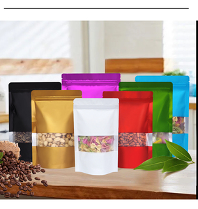 Trong kho đứng lên Túi <span class=keywords><strong>Ziplock</strong></span> túi nhựa với cửa sổ mờ nhôm bao bì thực phẩm cho đồ ăn nhẹ để lưu trữ và hiển thị - Product Image 5