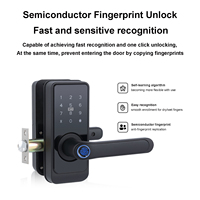 Serrure de porte intelligente en aluminium LOCKAI F6 Tuya avec déverrouillage par carte Wi-Fi et mot de passe pour maison, hôtel et appartement