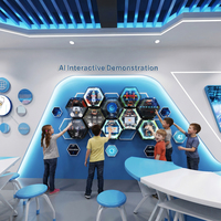 Pared Interactiva Hexagonal Modular K12 para Demostraciones de IA en Talleres Científicos de Compartición de Conocimientos, para Base de Estudio y Visitas de Experiencia