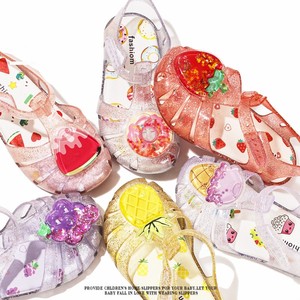 Sandalias de Gladiador de Verano para Niñas, con Cristales y Frutas, Planas, Transpirables, Antideslizantes, de Plástico, Divertidas - Product Image 3