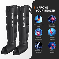 Bottes de compression pour la récupération musculaire et la douleur, 5 chambres superposées, masseur de jambes à compression d'air rechargeable