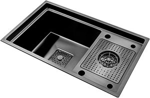 <span class=keywords><strong>Lavello</strong></span> ad alta pressione cucina <span class=keywords><strong>lavello</strong></span> in acciaio inossidabile 304 Nano fatto a mano a fessura singola lavabo da banco Bar latte Tea Cafe - Product Image 6