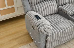Nouveau Canapé Modulable en Velours Côtelé en Forme de L avec Chargeur Sans Fil Intégré, Mobilier de Salon de Luxe Léger, Canapé Sectionnel Convertible Très Tendance - Product Image 2
