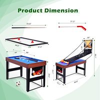 Table de jeu multifonction 9-en-1 – Ensemble de table de jeu durable et écologique pour salle de sport intérieure
