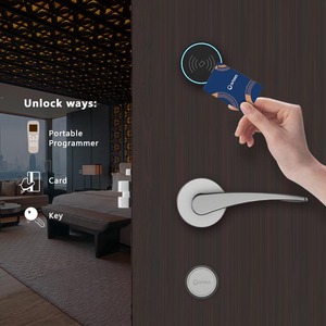 2025 nhà sản xuất hàng đầu trực tiếp điện thông minh Intertek an ninh khách sạn thép không gỉ chia phòng khách sạn cửa xử lý khóa - Product Image 1