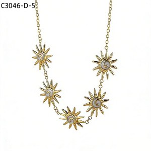 Amy Amy Fashion <b>Statement</b> <b>Necklace</b> Gold Plated Alloy Shell Star Pendant For Women Party Everyday Wearing - Product Image 1