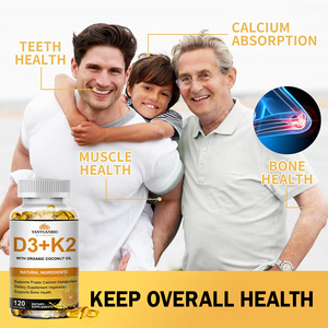 Cápsulas de Gel Suave de Vitamina D3 <span class=keywords><strong>K2</strong></span> MK7, Suplemento Vegano Natural de Alta Calidad Personalizado OEM para la Salud de los Huesos y el Corazón - Product Image 4