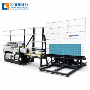 เครื่องขัดขอบกระจกอัตโนมัติ EWORLD พร้อมโต๊ะลำเลียงแบบหมุนได้สี่ด้าน สายการผลิตขัดขอบกระจก - Product Image 4