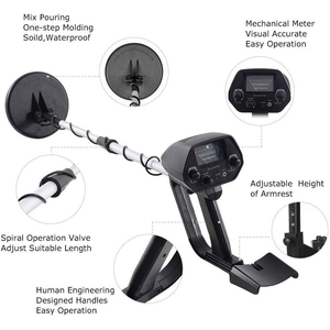 Détecteur de métaux professionnel KSET noir léger, bobine de recherche souterraine étanche de 18 cm à haute sensibilité et forte discrimination - Product Image 5