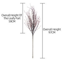 MW09109 Flocage Fleur Artificielle Plante Longues Branches En Plastique Rime Branche pour Maison Jardin Hôtel Ferme Décor