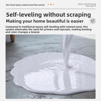 Peinture pour sols en sable coloré époxy, résistante à l'usure, antidérapante, imperméable, revêtement décoratif pour sols