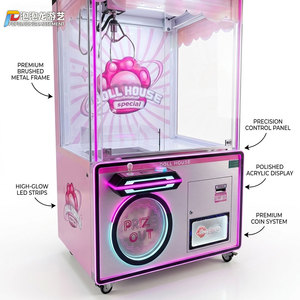 Máquina de Juegos Arcade de Muñecas, Operada con Monedas, Capturador de Premios, LED, Comercial, Metálica, con Idiomas Japonés/Español/Inglés - Product Image 4
