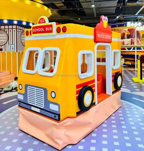 Équipement de jeu intérieur électrique pour enfants, balançoire douce en forme d'autobus, manèges amusants, aire de jeux pour enfants, capacité 400 kg, 4 aciers - Product Image 1