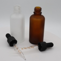 Flacon compte-gouttes en verre 5ml-100ml, flacons en verre ambré pour sérum, bouchon à vis, pipette en verre pour cosmétiques et huiles essentielles