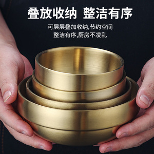 Me encanta este tazón estilo Zhou Hei Ya! Es una tazón de fideos fríos de acero inoxidable estilo coreano, de doble capa y - Product Image 4