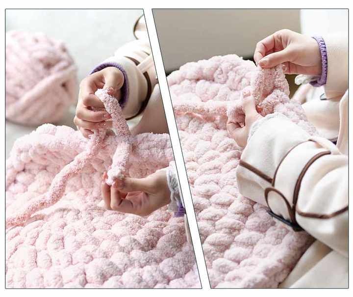 rurumu: 23AW weave yarn arm warmers pink rurumu: 23AW weave yarn arm warmers pink