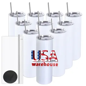 Usa Warehouse Wholesale Tumbler 20oz 30oz Mug Heat Press Vaccum Hot/cold Thermo Sublimation Tumblers With Extra Lid