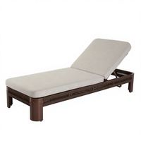 Chaise longue en aluminium pour piscine, utilisation extérieure, design moderne durable, résistante aux UV, pliable, coussins portables, hôtel/villa