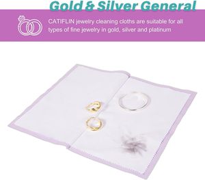 Custom OEM Jewelry Cleaning 4 Layer Sterling 925 <strong>Silver</strong> <strong>Polishing</strong> <strong>Cloth</strong> Purple for Jewelry with Logo Model JX-SPC-401 Wholesale - Product Image 5