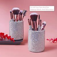 Ensemble de 9 pinceaux de maquillage professionnels vegan Gracedo avec manche en bois, pinceau à raser de haute qualité, compatible avec l'étiquetage privé