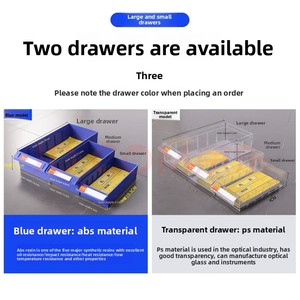 Nhà máy-Giá 100 ngăn kéo công cụ nội các bộ phận nhựa lưu trữ đồ nội thất tùy chọn thép cho tổ chức nhiều công cụ phụ tùng OEM - Product Image 6