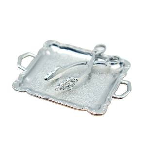 Miniature per Scene OB11, Accessori per Casa delle Bambole, Cibo Giocattolo, Piatto per Torte Cinesi, Vassoio per Dim Sum, Utensili da Cucina in Lega - Product Image 5