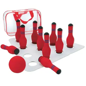 Factory Eco-friendly Eva foam sport bowling balls game set foam material 10 pins bowling set for kids