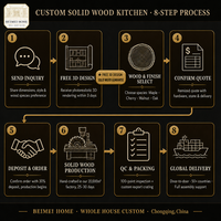 Meubles de cuisine sur mesure en bois massif pour toute la maison, style américain traditionnel, panneaux en érable, granit foncé, fabrication directe d'usine OEM